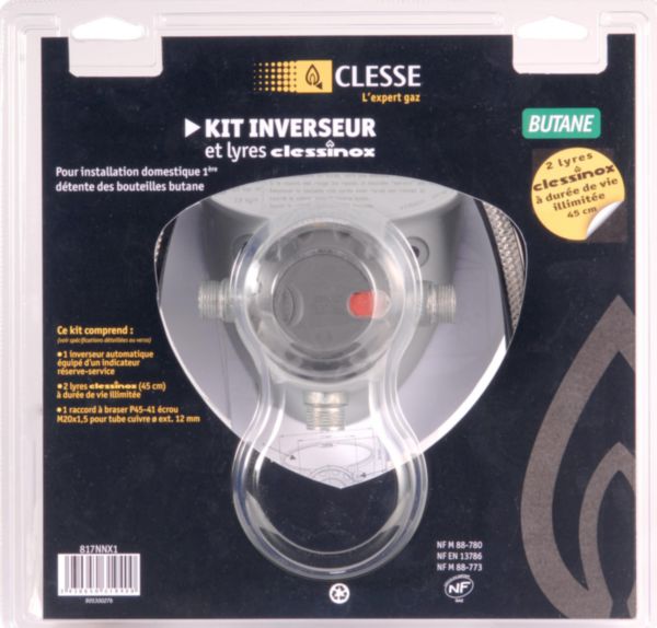 Inverseur automatique avec lyres en élastomère KIT 175B Butane MM20x150 - à souder D.12 réf. 817NNE1