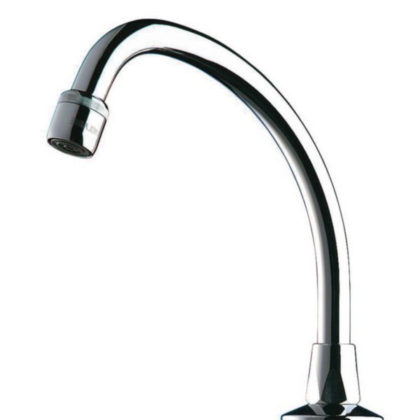 Bec col de cygne longueur 200 hauteur 250 à poser sur plage avec aérateur anti-tartre + joint économiseur 6 litres par minutes Réf : 967202