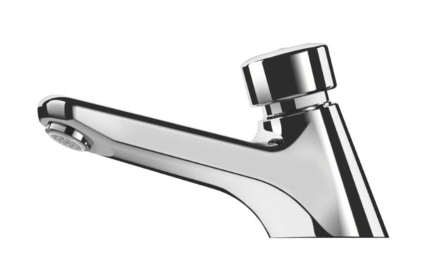Robinet de lavabo Tempostop 15 x 21 sans écrou : réf. 745100