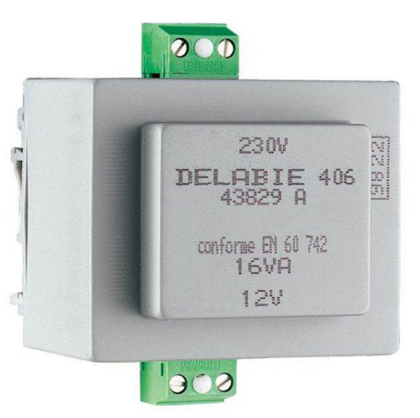 Image principale de Transformateur Tempomatic 230/12V classe II nu sans boitier Réf : 406000