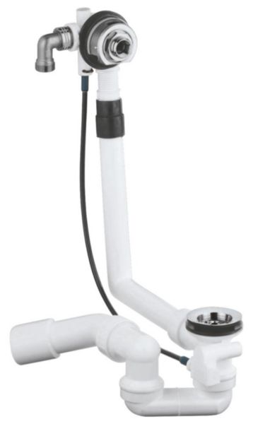 Garniture de remplissage, de vidage et de trop-plein TAL ENTOFIL L, pour baignoire ergonomique ou d'angle réf. 28991000
