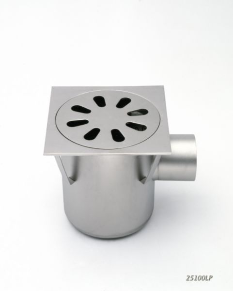 Siphon inox 250x250mm diamètre 100mm Limatec 25100LP