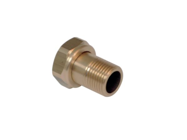 Raccord 2 pièces 8359CTP pour compteur, brut, avec méplat, D40X49-50X60, 1 trou de plombage réf 1088