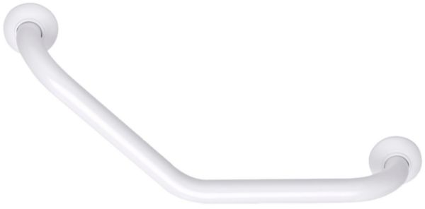 Barre de relèvement angle 135° longueur 40 x 40 cm Inox Epoxy blanc réf. 049230