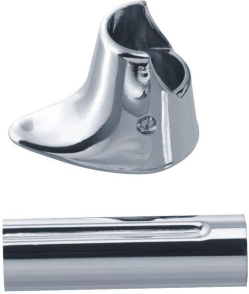 Platine de fixation tube porte-rideau Chromé réf. 004715