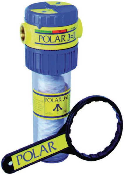 Station domestique 3 en 1 POLAR3 filtre antirouille anti-tartre magnétique + by pass intégré PSD1