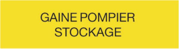 Plaque Gaine pompier stockage Réf 308091