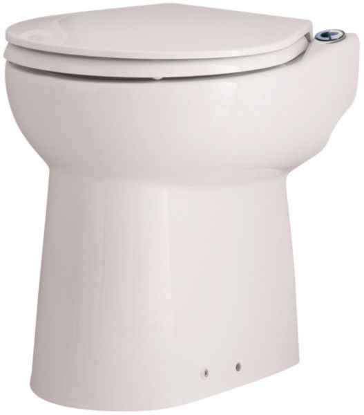 Broyeur SANICOMPACT ECO+ cuvette porcelaine avec abattant blanc SANICOMP43 réf. C43STD