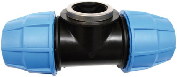 Raccord T femelle 25-20x27 taraudé polypropylène 1009025 réf 1009025