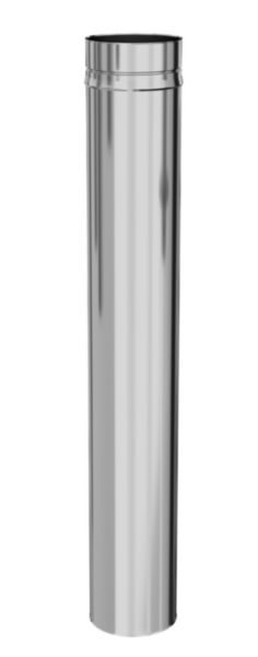 Tuyau rigide Inox 304 diamètre : 125 Lg : 1000 mm Tous combustibles réf. 601125