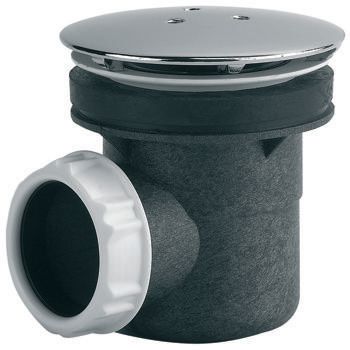 Bonde siphoïde sortie latérale pour receveur D60 plastique à visser ou à coller chromé 56600000000