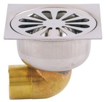 Siphon de sol 100x100 inox cloche de 90 évacuation diam 38 sortie horizontale 46010000000