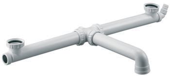 Tubulure gain d'espace pour évier 2 cuves 77550000100