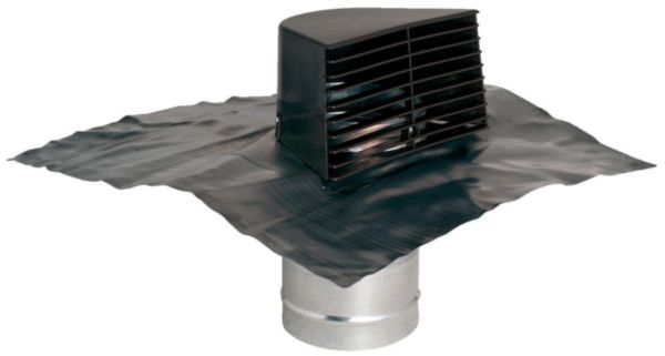 Image principale de Sortie chatière brune et plaque de plomb D125 pour rejet ou prise d'air pour installation VMC 11022042