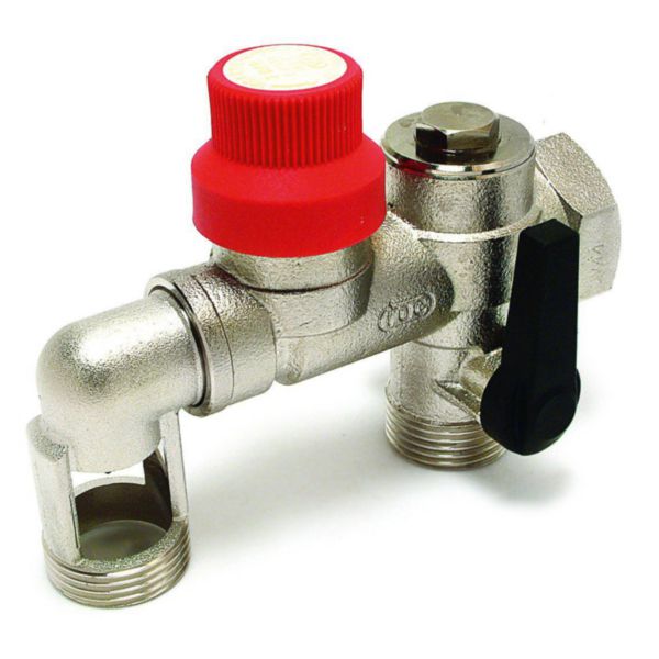 Groupe de sécurité coudé en bronze D26X34 pour alimentation horizontale réf 888108