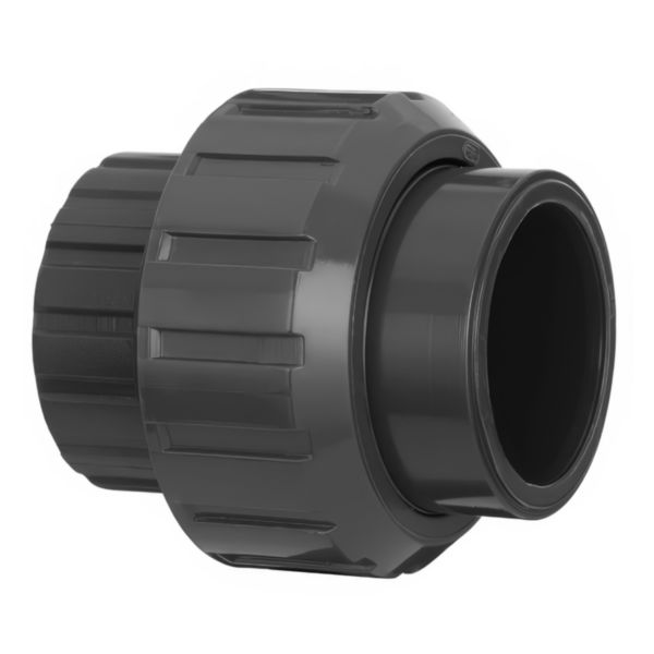 Union 3 pièces PVC femelle à coller pression PN16 diamètre 40mm Réf. BIV40