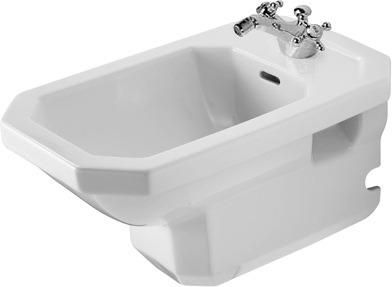 Bidet suspendu SERIE 1930, 36x58, avec trop-plein et plage de robinetterie, Blanc réf. 266100000