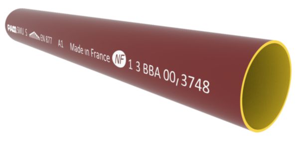 Tuyau fonte SMU S longueur 3m diamètre nominal 75mm Réf. 156452 PAM