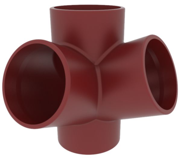 Embranchement Culotte double d'équerre SMU S à 68° en fonte diamètre nominal 100-100mm Réf. 156714 PAM