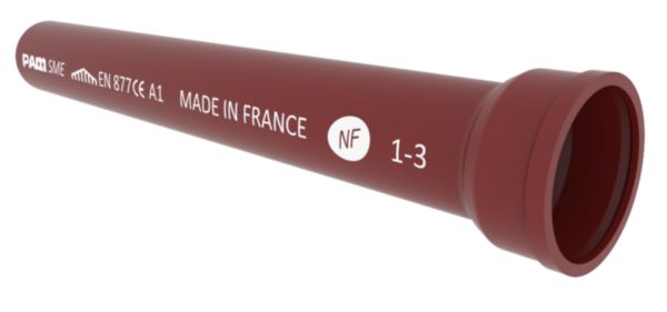 Tuyau fonte SME longueur 3m diamètre nominal 100mm Réf. 155180 PAM