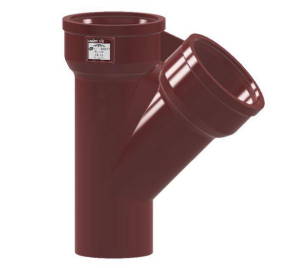 Embranchement Culotte simple SME à 45° en fonte diamètre nominal 100-100mm Réf. 156151 PAM