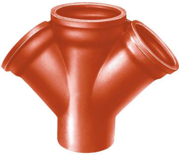 Embranchement Culotte double SME à 45° en fonte diamètre nominal 125-125mm Réf. 156205 PAM