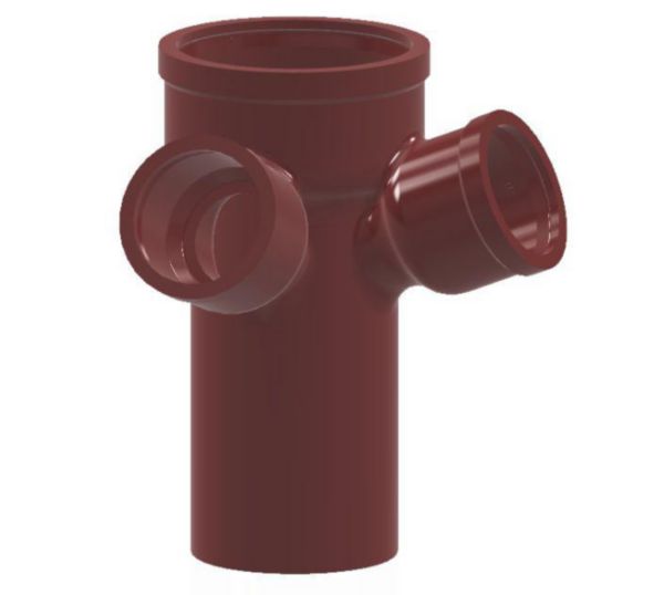 Embranchement Culotte double d'équerre SME à 68° en fonte diamètre nominal 100-100mm Réf. 156157 PAM