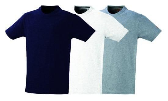 T-shirt blanc gris noir paquet de 3 taille M