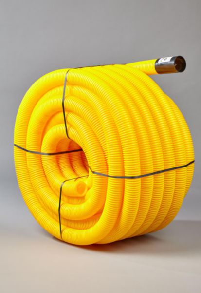 Image principale de Gaine Janoflex annelée jaune diamètre 40 mm couronne de 50m