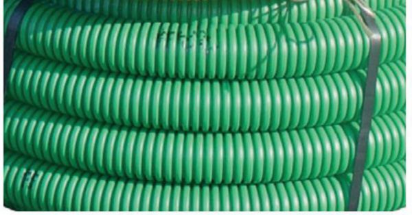 Gaine Hekaplast TPC en PEHD à double paroi annelée/lisse vert DN_40mm couronne de 50m