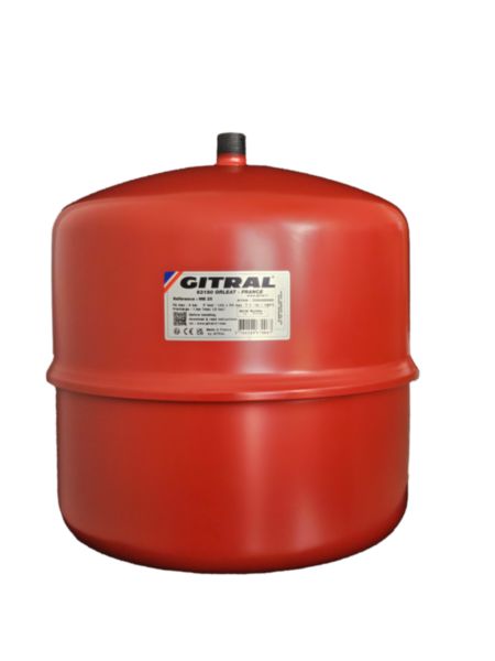 Vase d'expansion à membrane 25 litres tarage 1,5 bars réf. MB25
