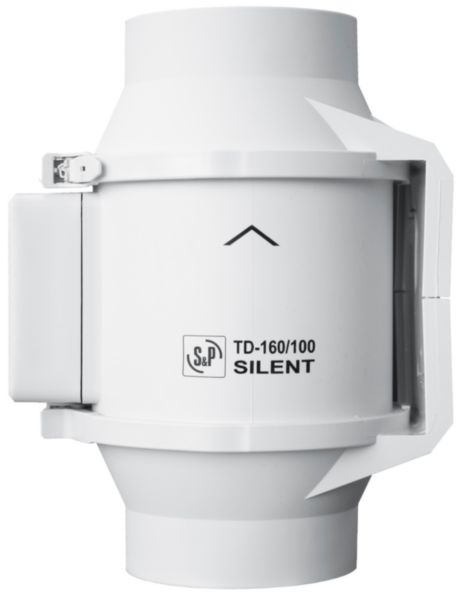 Image principale de Extracteur in line pour reseau de gaines 2 vitesses 130/160 m3/h d100 mm Réf.250454