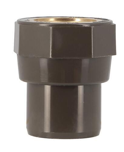 Manchon avec taraudage laiton SYSTEM'O PVC/laiton Femelle-Mâle diamètre : 25/32-3/4 HMML25