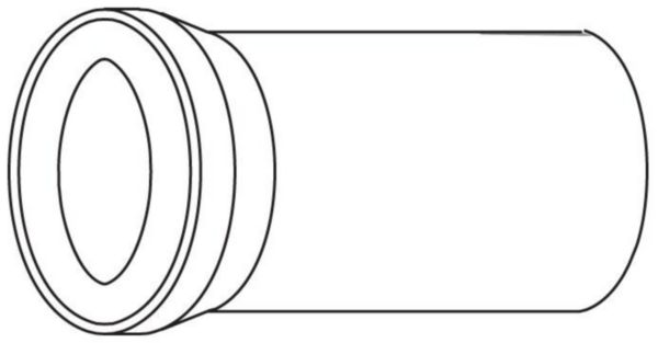 Manchon droit raccordement pour sortie horizontale D 110 pour cuvette Presqu'ile réf. E6275-NF