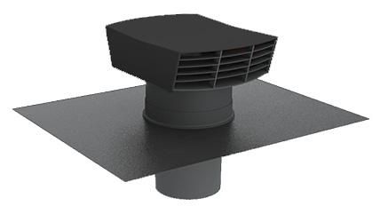 Chapeau de toiture plastique CTP 125 ardoise Réf. 6058