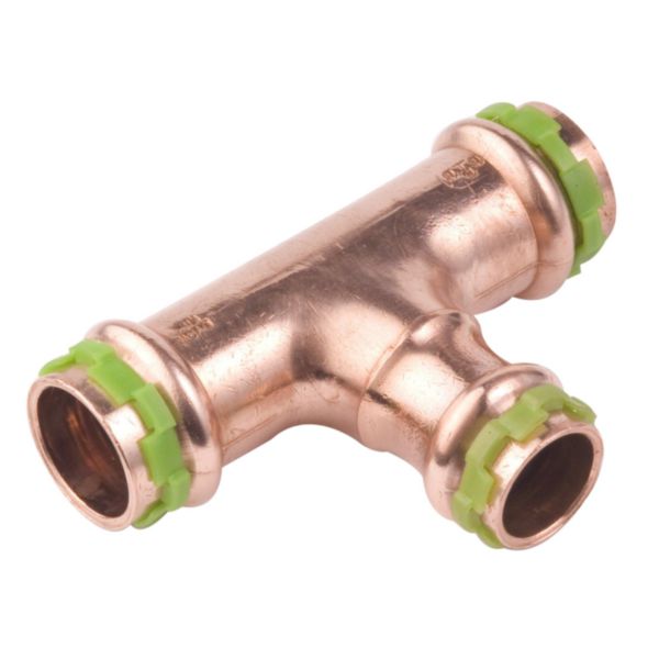 Té réduit à sertir femelle F28-F28-F18 pour tube cuivre Réf.6670697