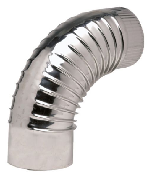 Coude 90° plissé Inox 304 diamètre : 153 réf. 362153