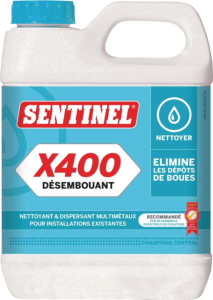 Désembouant SENTINEL X400 bidon 1 litre réf. X400L-12X1L-EXPB