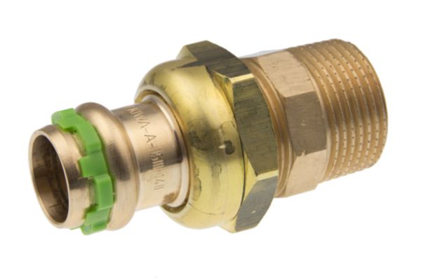 Union SP4331GV droit, à joint plat, cuivre, mâle à visser-femelle à sertir D12-15X21 réf 6672481