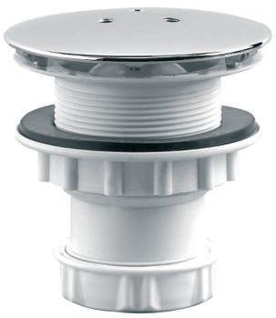 Bonde de douche plastique D90 sortie verticale chromé réf 5748000000 0