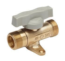 Robinet d'arrêt avec patte de fixation BD917P M-M 1 1/4 DN : cal. 25 Réf.22 917025