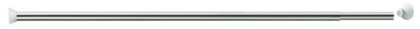 Porte-rideau droit extensible tube aluminium poli embouts caoutchouc réf. 004052