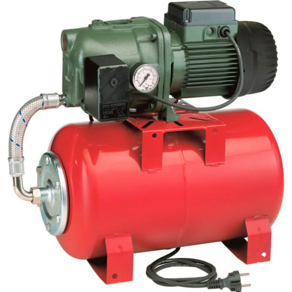 Groupe de surpression équipé de la pompe JET 102 et réservoir à vessie AQUAJET RED 20L 230 V Mono 102/20 M réf 201031