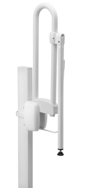 Béquille de soutien pour barre d'appui relevable aluminium époxy blanche réf. 048810