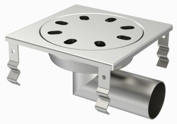 Siphon sol inox rosette standard sortie latérale diamètre 63mm Limatec 2063FBL