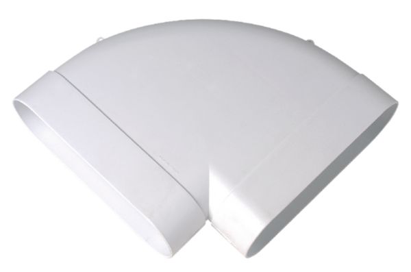 Image principale de Coude Minigaine blanc 90° horizontal équivalent D125 (60x200) 11023973