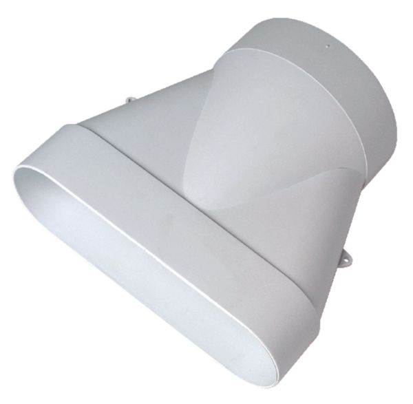 Image principale de Raccord Minigaine blanc mixte droit équivalent D125 (60x200 11023995