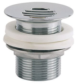 Bonde de lavabo D63 laiton chromé hauteur 60mm sans lanterne sortie filetée 33x42 réf 12150000000