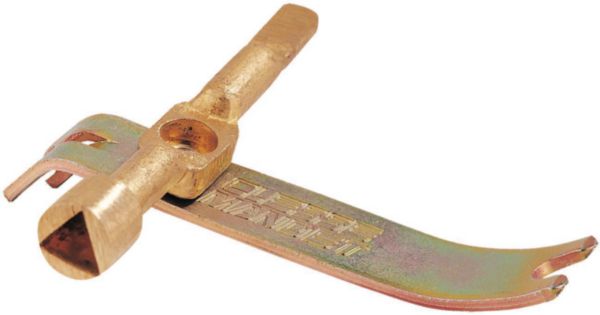 Clé P531 pour ouverture et réarmement pour DDMP, robinet poussoir 3815 et coffrets Réf P053100