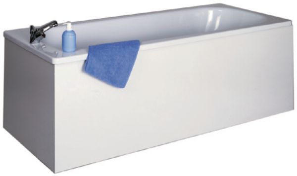 Retour de façade de baignoire largeur 75 16 mm HYDRO blanc. 4 chants minces. hauteur 535+vérins réglables - COMPLI'S Réf. B10G22075H